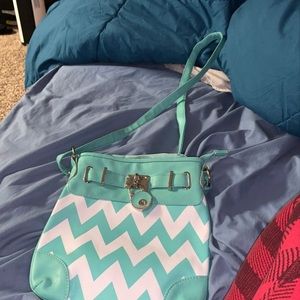 Mint green cross body bag